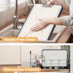 Double-Sided Stainless Steel Cutting Board, 16"×11