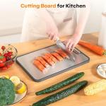 Double-Sided Stainless Steel Cutting Board, 16"×11