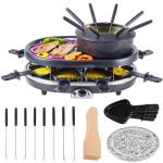 Electric Fondue Pot Set with Raclette Grill
