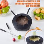 Electric Fondue Pot Set with Raclette Grill
