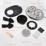 Electric Fondue Pot Set with Raclette Grill
