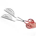 Taco Shell Tongs with Rubber Handle, 13 Inches