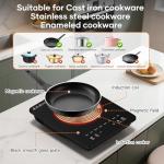 Saitravexia 1200W Portable Induction Cooktop Burner