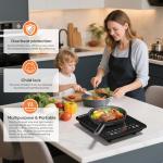 Saitravexia 1200W Portable Induction Cooktop Burner