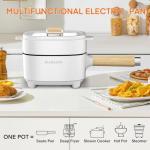 Audecook 2L Electric Hot Pot and Frying Pan