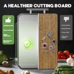 LOZOVIN Large Stainless Steel Double-Sided Cutting Board
