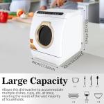 Portable Countertop Mini Dishwasher with Air-Dry Function