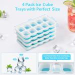 DOQAUS Silicone Ice Cube Trays - 4 Pack