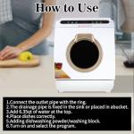 Portable Countertop Mini Dishwasher with Air-Dry Function