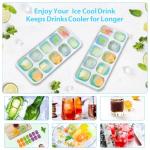 DOQAUS Silicone Ice Cube Trays - 4 Pack