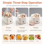 BOILORA 6-in-1 Smart Egg Cooker with Timer