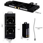 Kikihuose 1800W Double Induction Cooktop with Timer