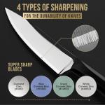 Roller Knife Sharpener Kit - Premium Wood, 4-Angle