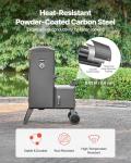 VEVOR Heavy-Duty Charcoal Offset Smoker with Grates