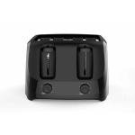 TNLOJI 4-Slice Black Stainless Steel Toaster