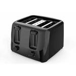 TNLOJI 4-Slice Black Stainless Steel Toaster