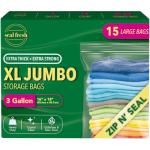 Seal Fresh 3 Gallon Jumbo Zipper Storage Bags