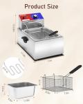 12L Electric Commercial Deep Fryer with Basket