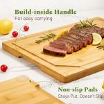 Kikcoin 3-Piece Bamboo Cutting Board Set