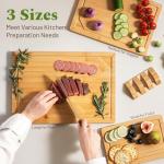 Kikcoin 3-Piece Bamboo Cutting Board Set