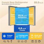 Stainless Steel French Door Refrigerator with Ice Maker