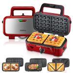 Fohere 3-in-1 Waffle and Sandwich Maker