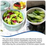 4.24Qt Salad Spinner and Vegetable Dryer, Green