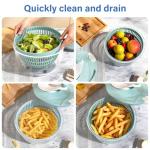 4.24Qt Salad Spinner and Vegetable Dryer, Green