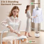 1800W Adjustable Standing Clothes Steamer with 10 Modes