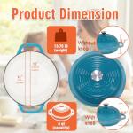 Teal Enameled Cast Iron Dutch Oven & Bread Pan