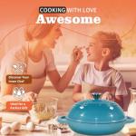 Teal Enameled Cast Iron Dutch Oven & Bread Pan