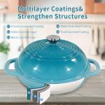 Teal Enameled Cast Iron Dutch Oven & Bread Pan