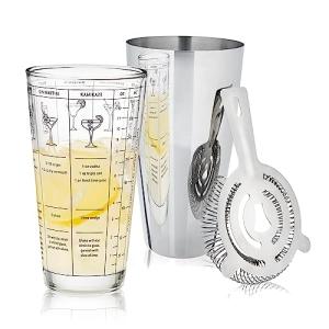 3-Piece Barware Set for Cocktails and Drinks