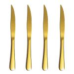 Gold Stainless Steel Steak Knife Set of 4