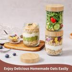 16 Oz Glass Overnight Oats Jars - 4 Pack