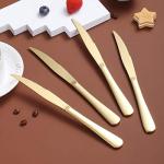 Gold Stainless Steel Steak Knife Set of 4
