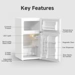 BANGSON 3.2 CU.FT Mini Fridge with Freezer