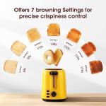 iSiLER 2 Slice Bagel Toaster with 7 Settings