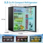 COWSAR 3.2 Cu.Ft Compact Refrigerator with Freezer