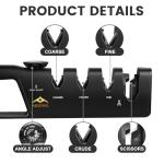 ADDYNO 4-in-1 Knife Sharpener with Scissors Slot