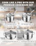 Stainless Steel 8-Piece Cookware Set