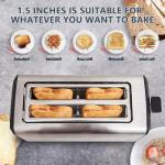 4-Slice Stainless Steel Toaster with Extra-Wide Slots