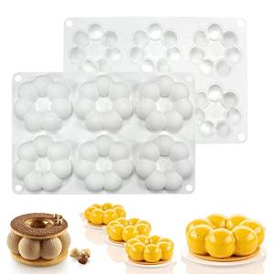 Flower-Shaped Silicone Donut Molds - 6 Cavity
