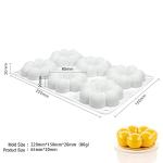 Flower-Shaped Silicone Donut Molds - 6 Cavity