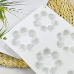 Flower-Shaped Silicone Donut Molds - 6 Cavity