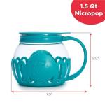 Ecolution Microwave Popcorn Popper - Teal 1.5 Quart
