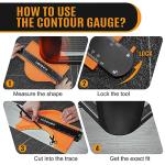 Contour Gauge Tool for Woodworking and Flooring