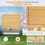 Bamboo Cutting Board Set with Stand and Groove