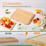 Bamboo Cutting Board Set with Stand and Groove