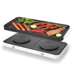 AEWHALE Double Burner Electric Hot Plate with Griddle